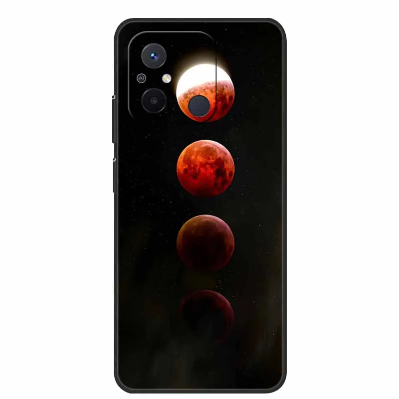 Black TPU Soft Cover with Wolf and Lion Design - Premium Silicon Bumper Case