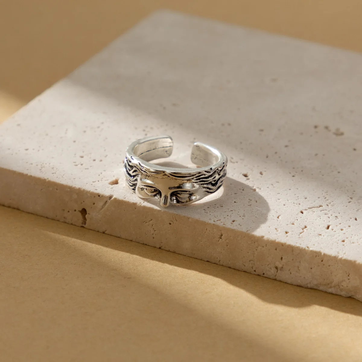 Half Face Adjustable Rings Party Jewelry Accessories for Women Men