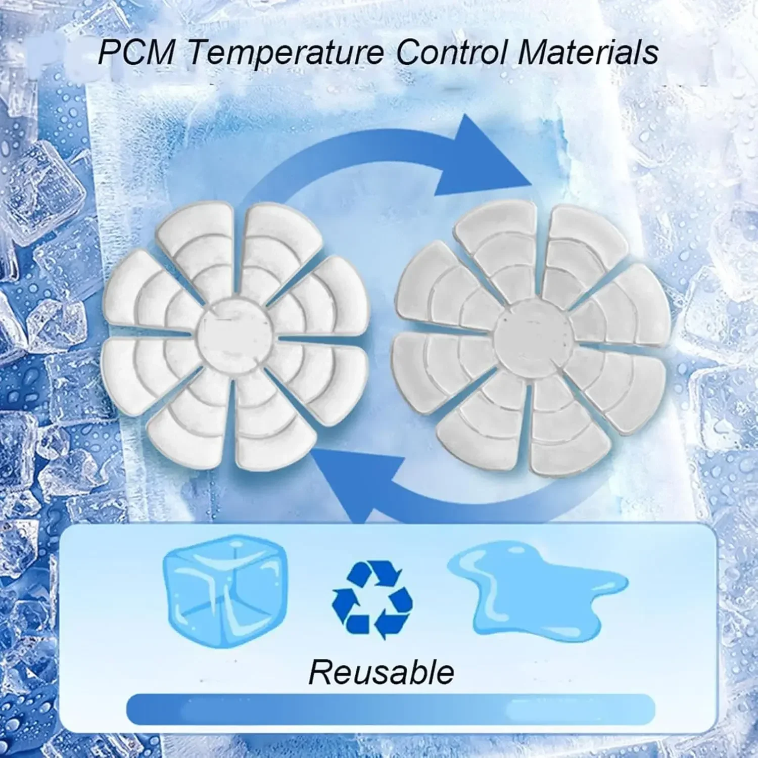 2 Pack Cooling Hat Insert Head Cooling Hat Ice Pack Insert Cool Catcher Ice Pack for Helmet Hard Hat Cooling Pad For Outdoor