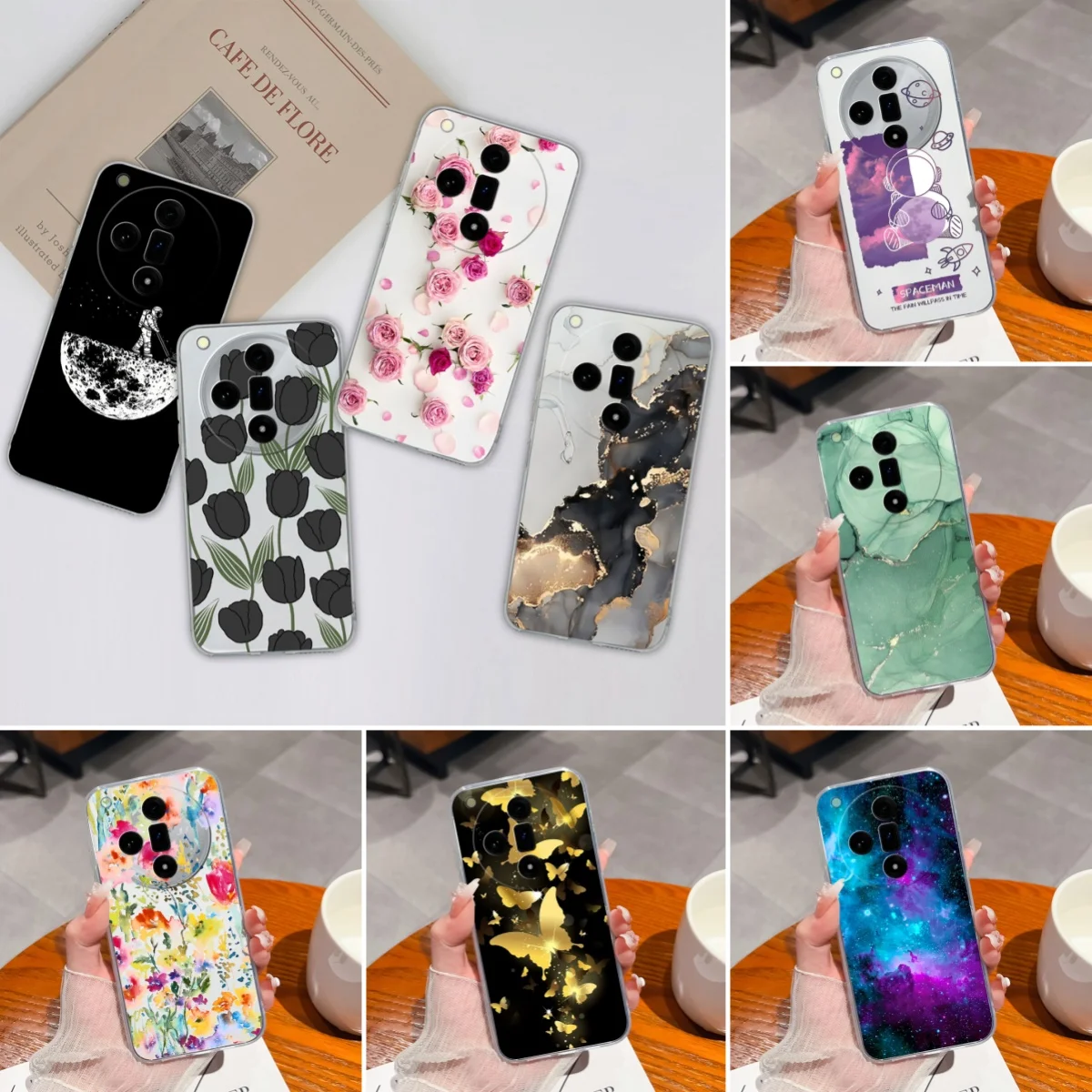 Per Oppo Find X7 Pro Ultra Custodia Per Telefono Elegante Morbido Silicone Traslucido Anti Drop Funda Per Oppo Find X 7 Protezioni Per Cover Posterior