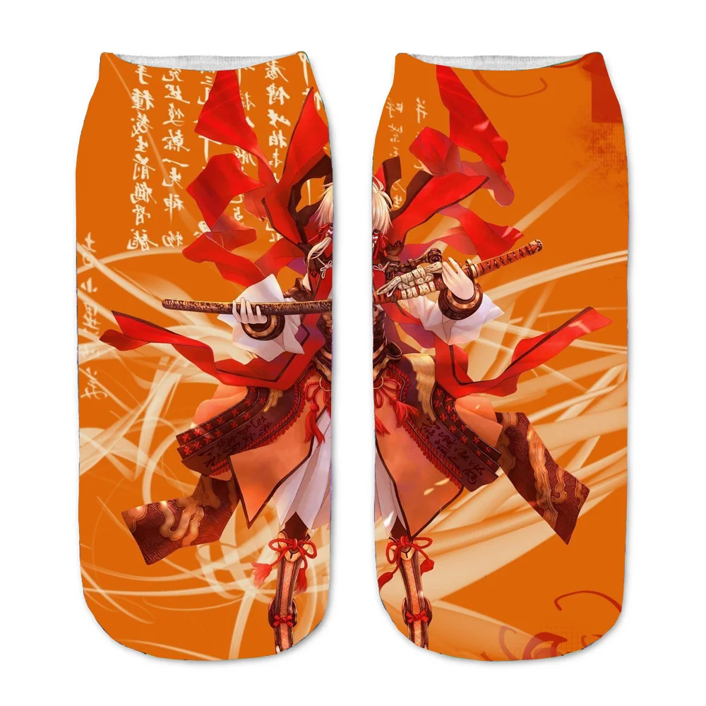 

Teenager Short Sock Kawaii Ankle Socks Anime Fullmetal Alchemist 3D Printed Cartoon Straight Socks Men Women Short Socks