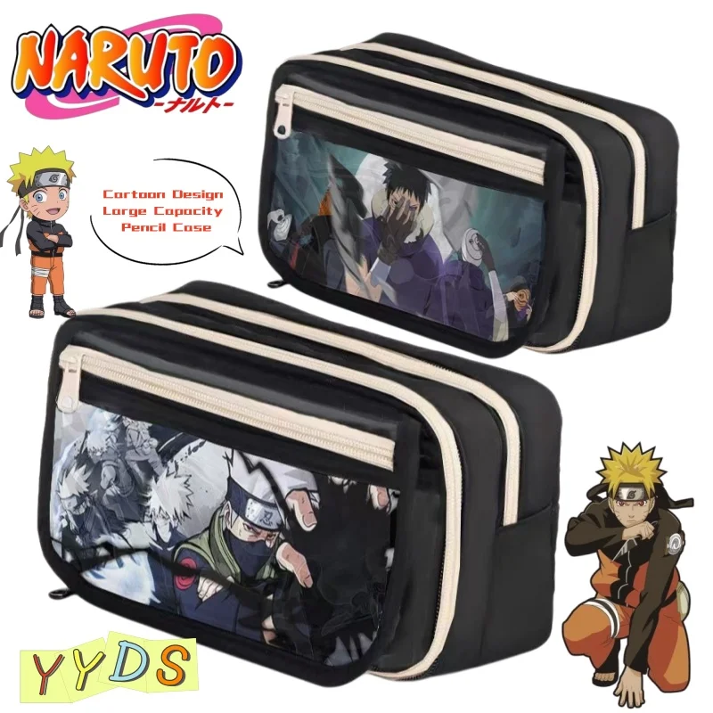 Sleek & Stylish Naruto Uzumaki Anime Pencil Case - Large-Capacity, Multi-Layered, Portable Design