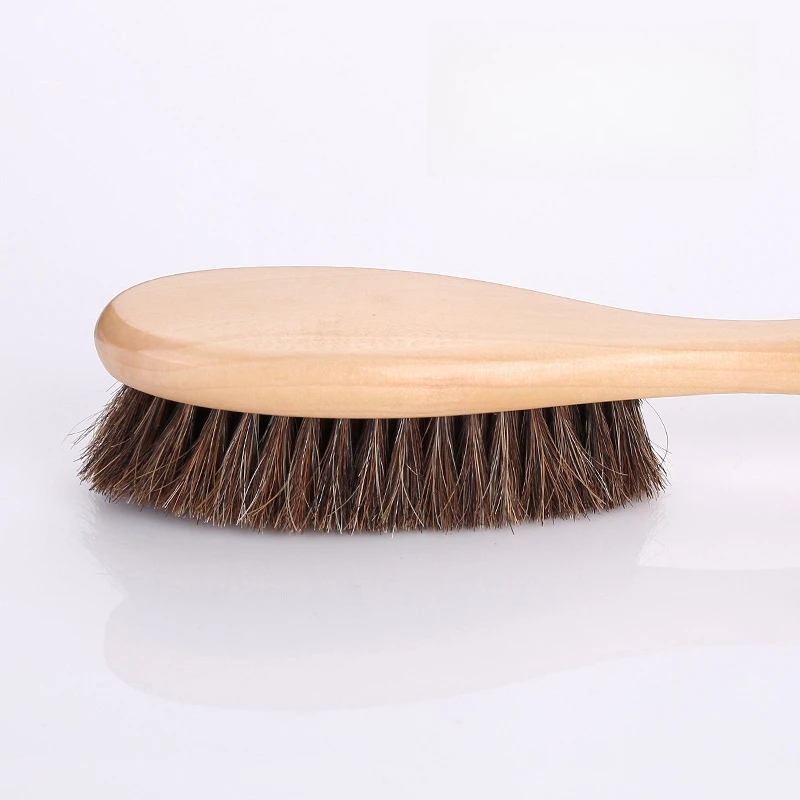 Large Horsehair Horse Bristle Brush - Multi-Purpose Cleaning, Shoe Polish, Polishing, and Waxing, Universal Use 3