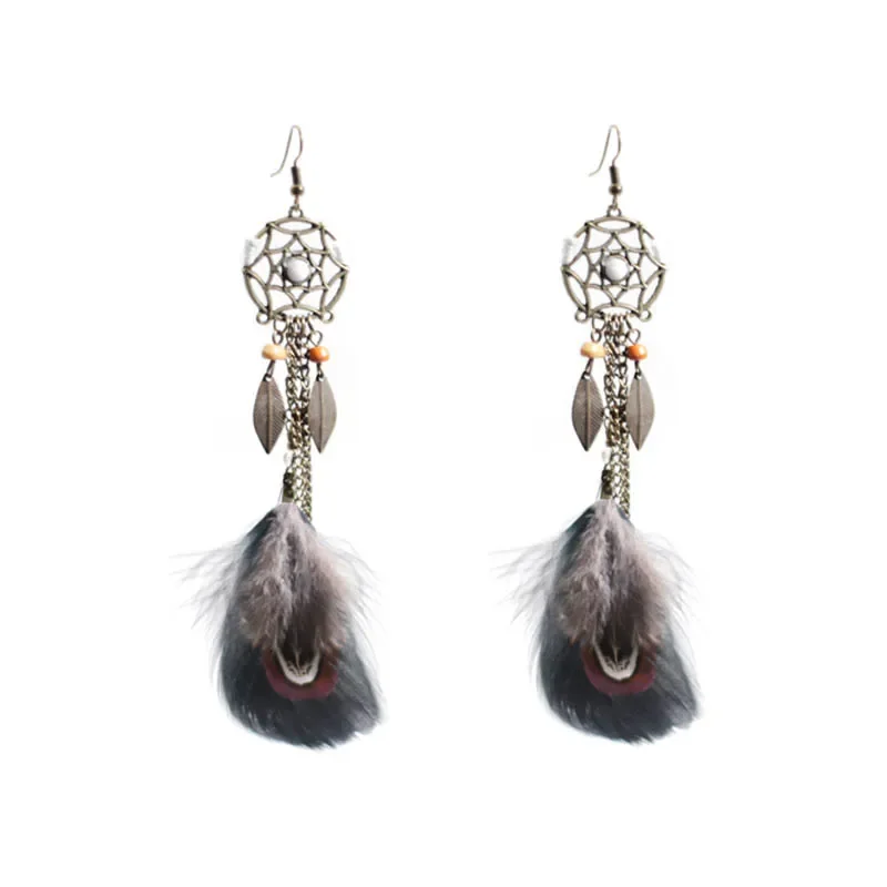 Orecchini pendenti asimmetrici con fiore bianco della Boemia per le donne Orecchini pendenti in cristallo con nappa lunga alla moda Regalo di gioielli per feste di nozze  36