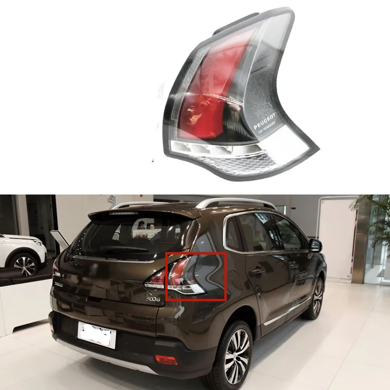 

For Dongfeng Peugeot 3008 2013-2018 Car Accessories Rear outside Tail Light Assembly brake lights turn signal reversing lights