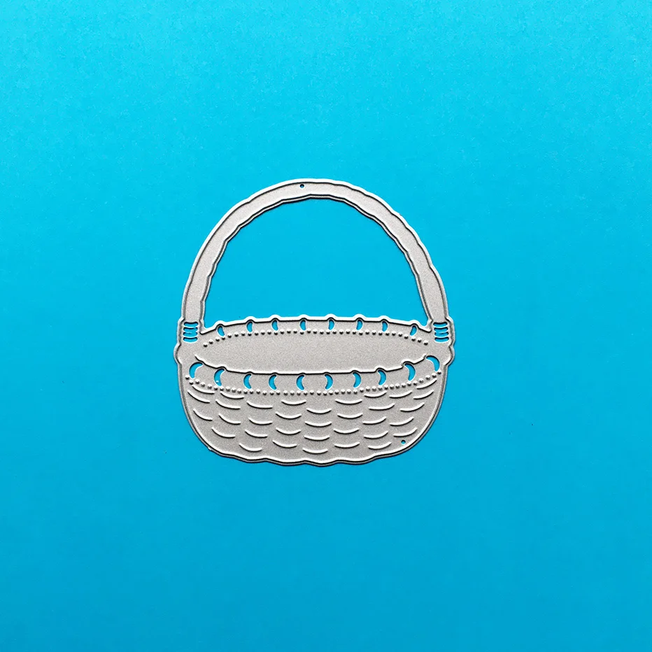 

Woven Bamboo Basket Scrapbooking Cutting Dies Yiwu stock clearance DIY Paper gift Card Making metal craft Album