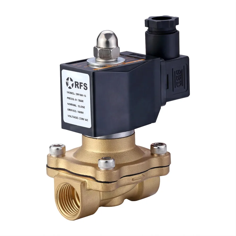 

High Quality 2W160-15 Direct Acting Normally Close Air Oil Gas Solenoid Valve 12V 220V Normal Closed Water Solenoid Valves