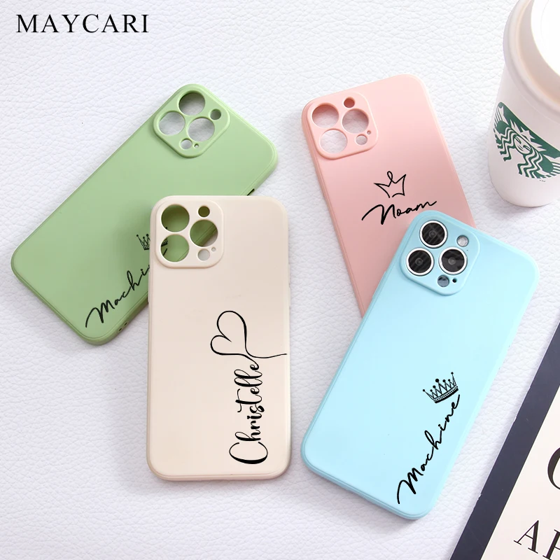 Heart & Letter Y Graphic Silicone Phone Case For Iphone 11 14 13