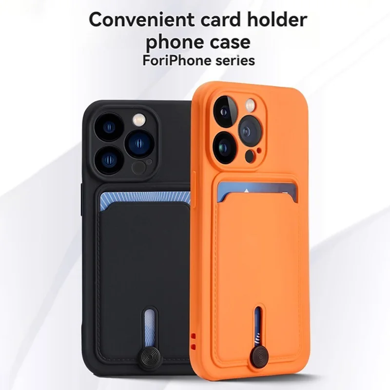 รูปสินค้า เคสซิลิโคน TPU นุ่ม ใส่บัตรได้ สำหรับ iPhone
