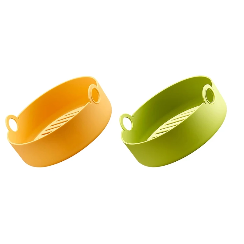 

Air Fryer Pad Reusable Air Fryer Silicone Pot Square Baking Pan Wear-Resistant Air Fryer Accessory Disc