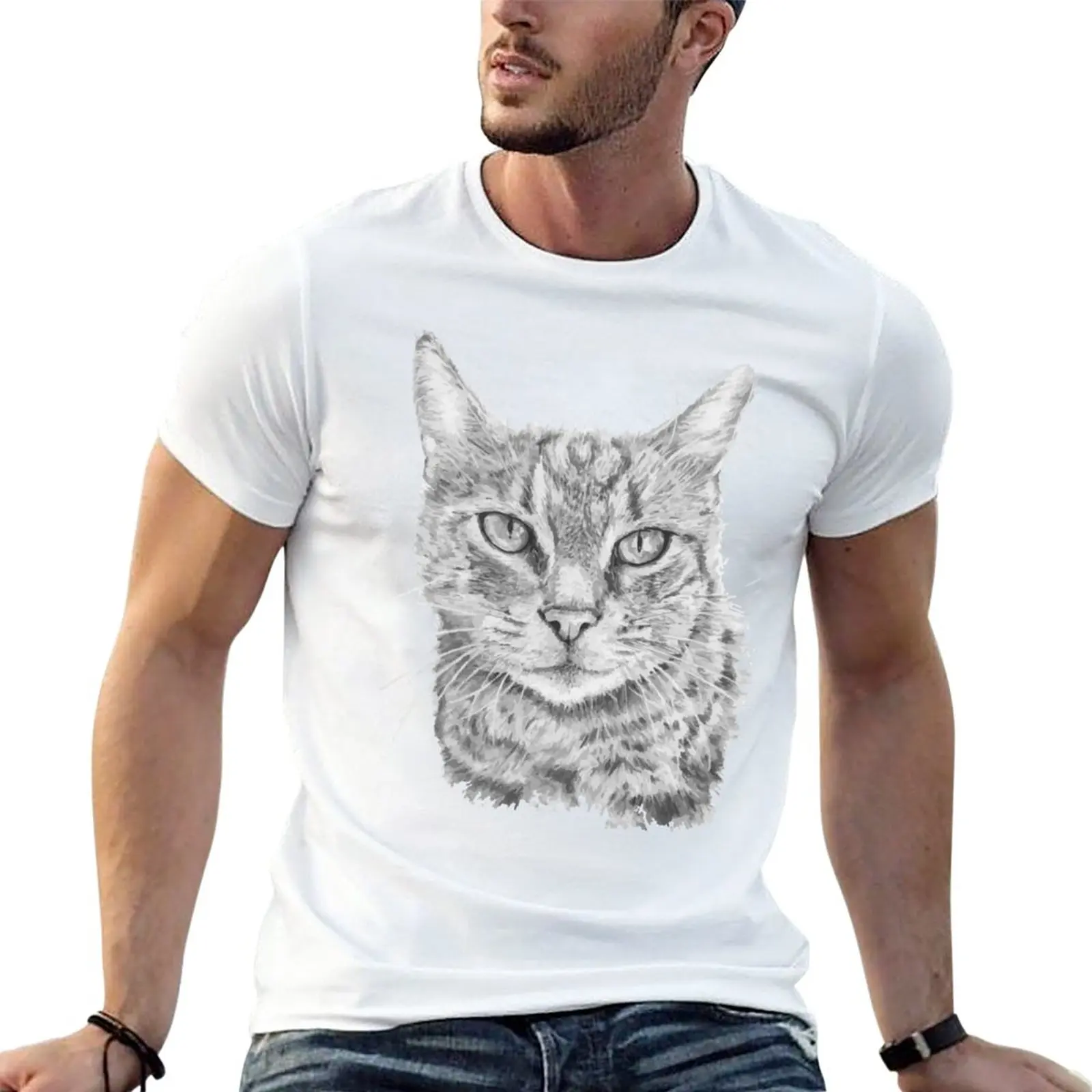 

Mackerel Tabby T-Shirt cute tops shirts graphic tees T-shirt men