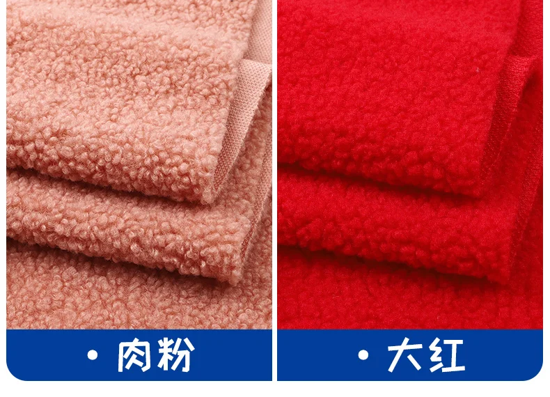 45x50cm Verdickter Lammfellstoff Kleidungsfutter Wollfutter Korallenfleece Plüsch Schuhe Mützen Warmes Futter Mantelstoff Puppenstoff TJ8548 – Detail 9