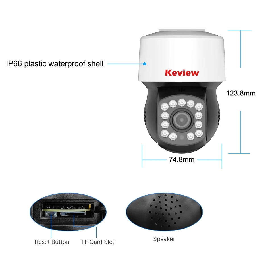 4K 8MP POE PTZ IP Camera XMeye 5X Digital Zoom Face Detection Outdoor Video Surveillance CCTV Cameras for NVR ONVIF - 6