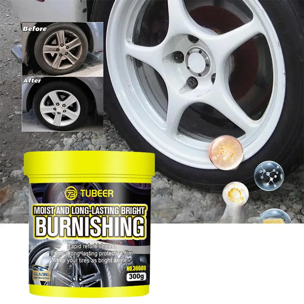 Long Lasting Tire Gloss Wax Car Tyre Gloss Blackening Car Supplies Wax Tire Refurbishment Cream Maintenance Detailing Vehic K7F5