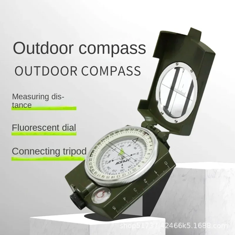 

Waterproof High Precision Compass Outdoor Mountaineering Camping Army Green Adventure Directional Off Road Military Army Compass