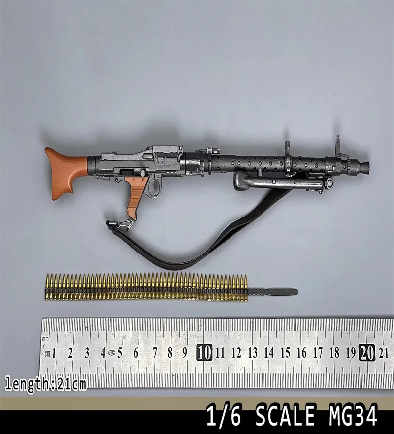 1/6 Soldier WWII Military MG34 Weapon Rifle Plastic Toy High Quality Model Fit 12'' Action Figures In Stock | DaniGa