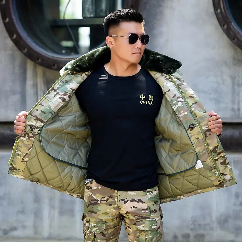 Camo Army Jackets Removable Lining Tactical Parkas Military Warm Hooded Jacket for Men Clothing Airsoft Waterproof Hunting Coats