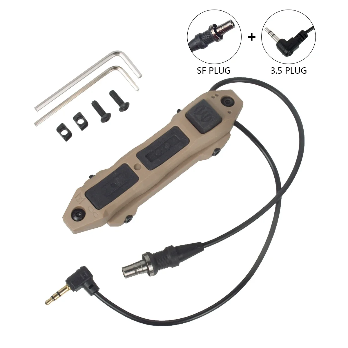 Interruttore A Pressione UE07 Per Torcia Tattica M300 M600 Airsoft - 2