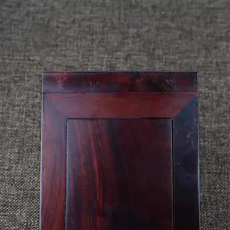 Small Mahogany Buddha Table, Solid Wood Vase, Bonsai Base, Miniature Raised Head