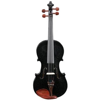 Glarry GV103 4/4 Spruce Panel Violin Matte Black 2