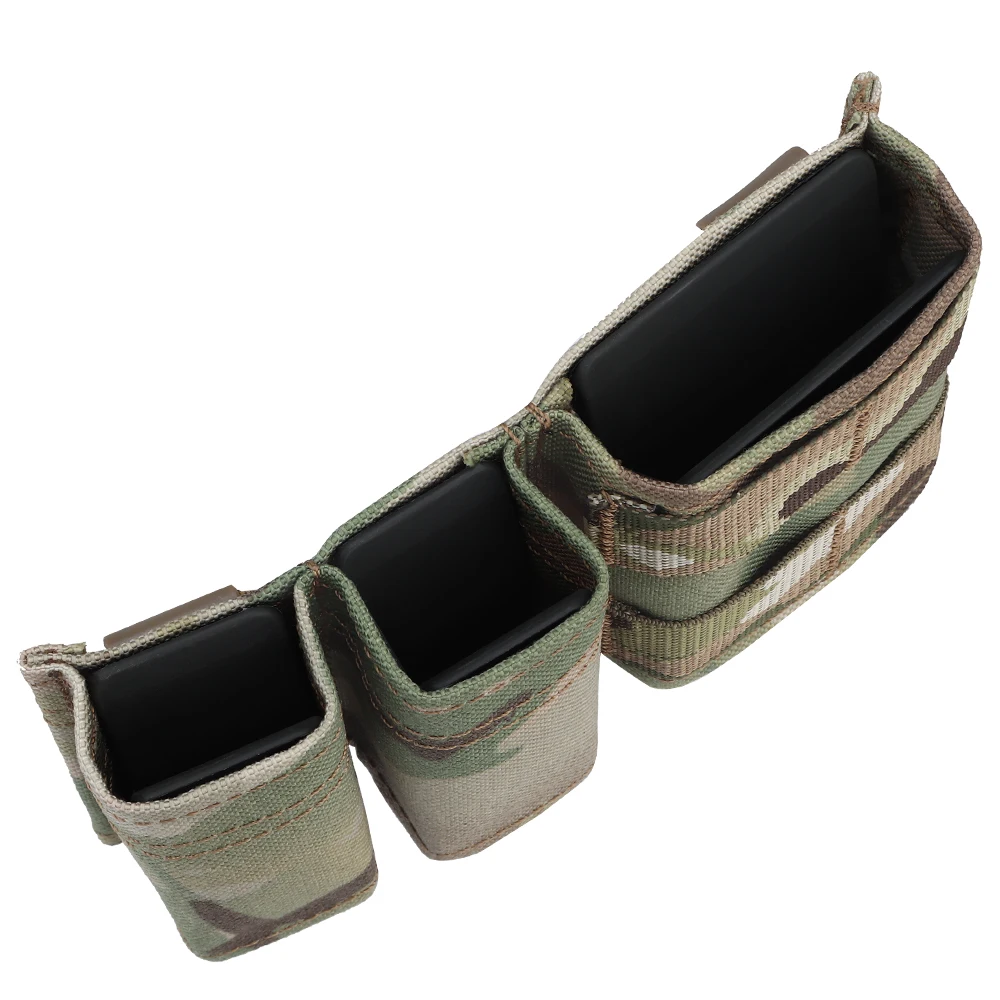 Magazine Pouch Tactical 5.56 9mm 1 + 2 Magazine Pouch KYWI Wedge Insert Shorty MAG Bag MOLLE M4 G17 AR15 Airsoft Belt Vest Gear with Maclice Clip