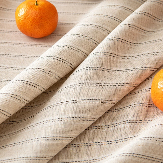 Retro Striped Cotton Linen Tablecloth 6