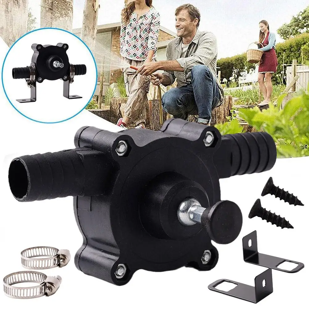 Portable Electric Drill Pump Oil Fluid Water Pump Mini Hand Self-priming  Liquid Transfer Pump Home Garden Outdoor Tool