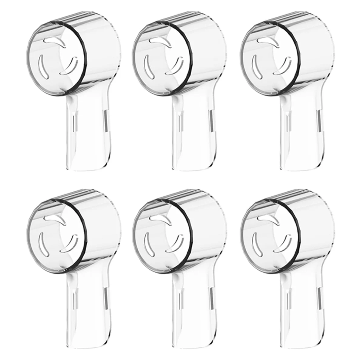 

6 насадок для зубной щетки, пылезащитный чехол, совместимый с серией IO, удобный для путешествий, серый цвет