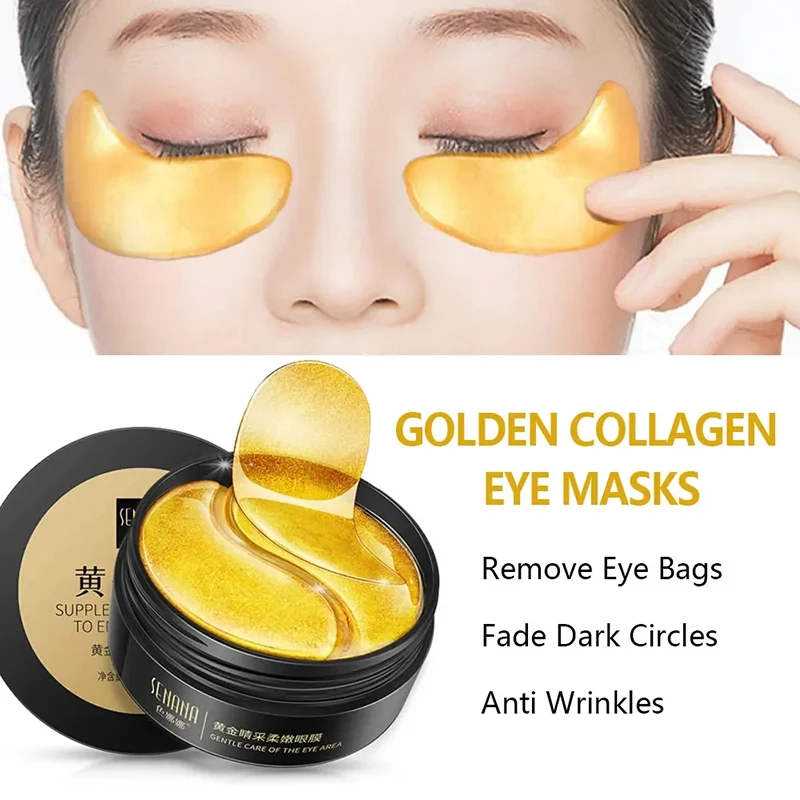 

Golden Eye Mask Patch Seaweed Eye Mask For Moisturizing Firming Reducing Dark Circles Fine Lines Collagen Gel Eye Mas New 2024