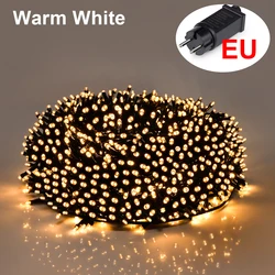 Waterproof LED String Lights for Outdoor Holiday Decor and Events (Warm White - EU 220V)