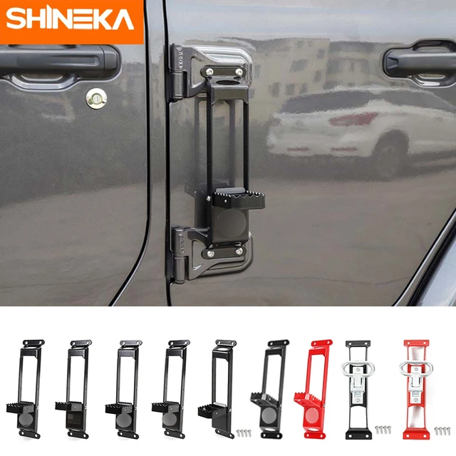 SHINEKA Auto Tür Schritte Klettern für Jeep Gladiator JT 2018 + Auto Tür  Scharnier Fuß Rest Pedal Peg für Jeep wrangler JK JL 2007-2023 - AliExpress