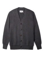 Hand-Sewn Knitted Woolen Cardigan V-Ne Button-Up Sweatirt ex Spring Autumn Pure Color Trendy Youthful Sle