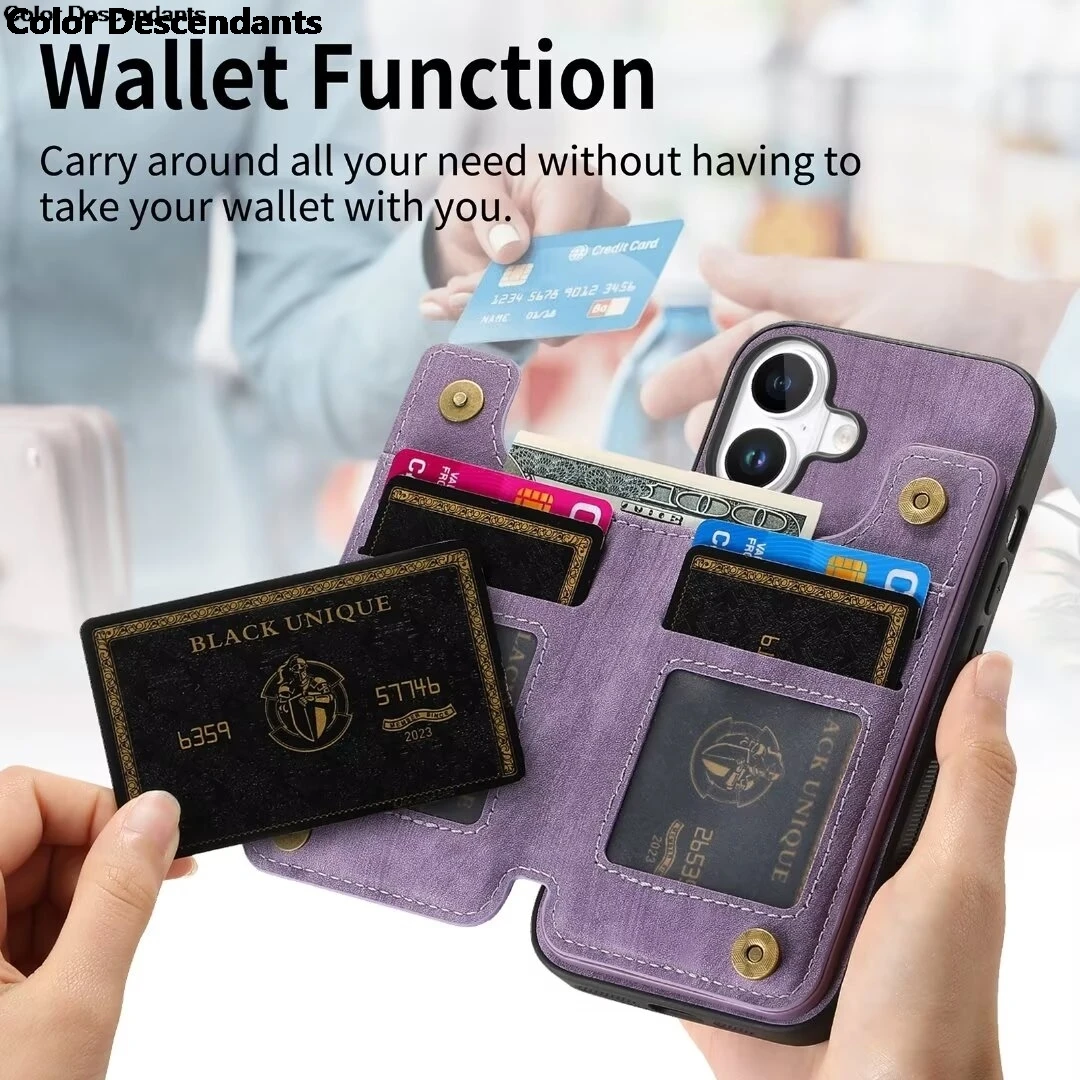 Leather Zipper Wallet Case - Universal Fit