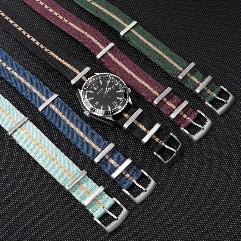 Accessori Per Cinturini Per Orologi In Nylon Adatti Per Omega Seamaster 300 Speedmaster Series 18Mm 20Mm 22Mm 24Mm Sostituzione Del Braccialetto Dell'