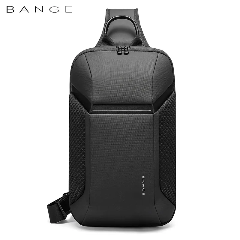 bange-男性用多機能盗難防止ショルダーバッグオックスフォードクロスオーバーバッグusb充電チェストパック短いトラベルバッグ