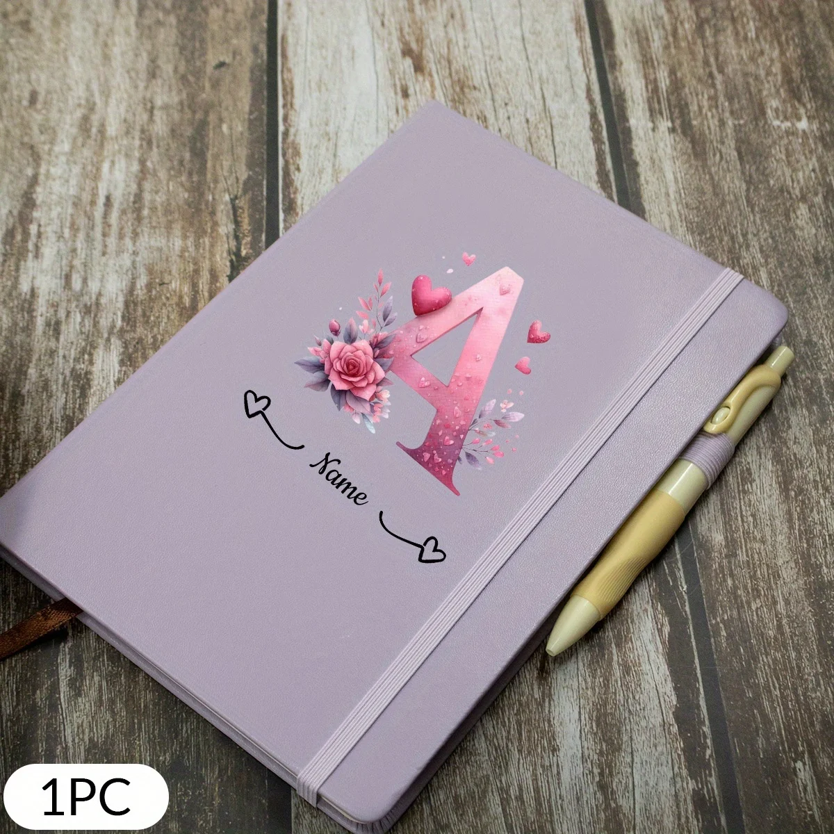 Personalized Floral Alphabet Journal - Elegant Custom Notebook for Women and Special Occasions
