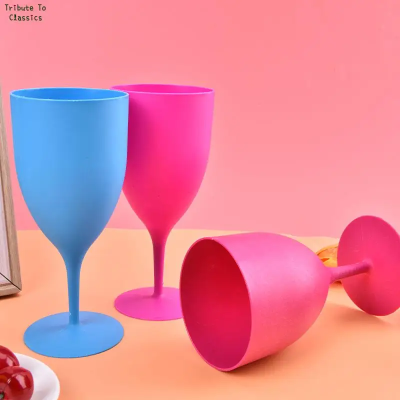 6pcs/set Frosted Plastic Wine Glasses for Bar Party wine glass