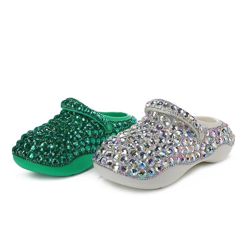 Women Shoes All-match Personality Fashion Diamond-studded Thick-soled Shoes Heightened Shiny Comfortable Women Sandals