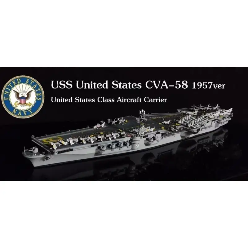 

U.S. 1/700 United States CVA-58 Aircraft Carrier 1956 Resin 3D Printed Aircraft Carrier Model Toys Assembled Homemade Hobby