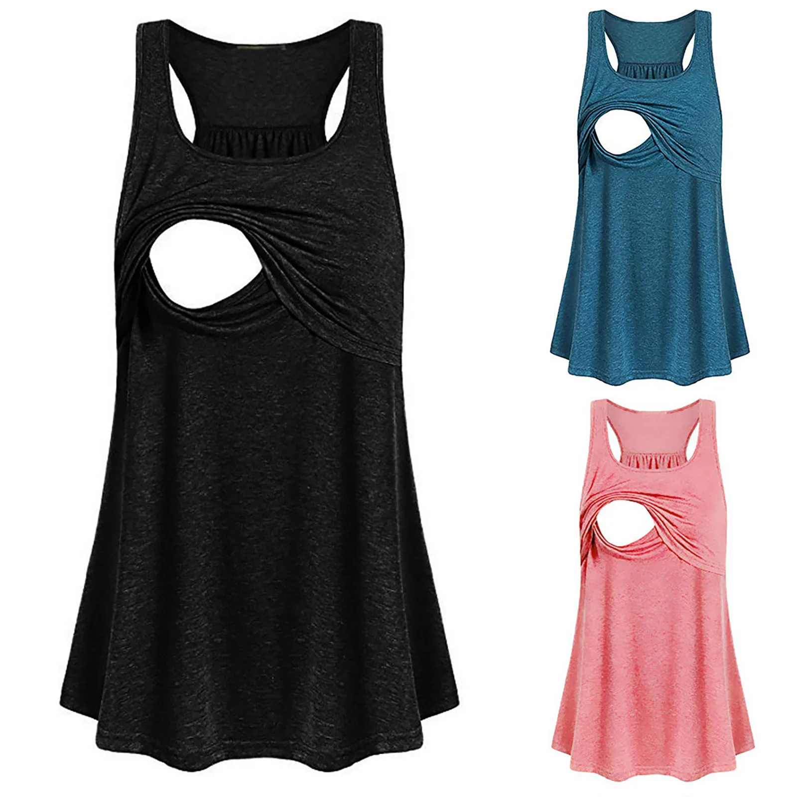 

Summer Maternity Tees Women Pregnant T Shirt Loose Pull-Up Tank Top Vest Breastfeeding Nursing Top Pregnancy Clothes Tees Shirt