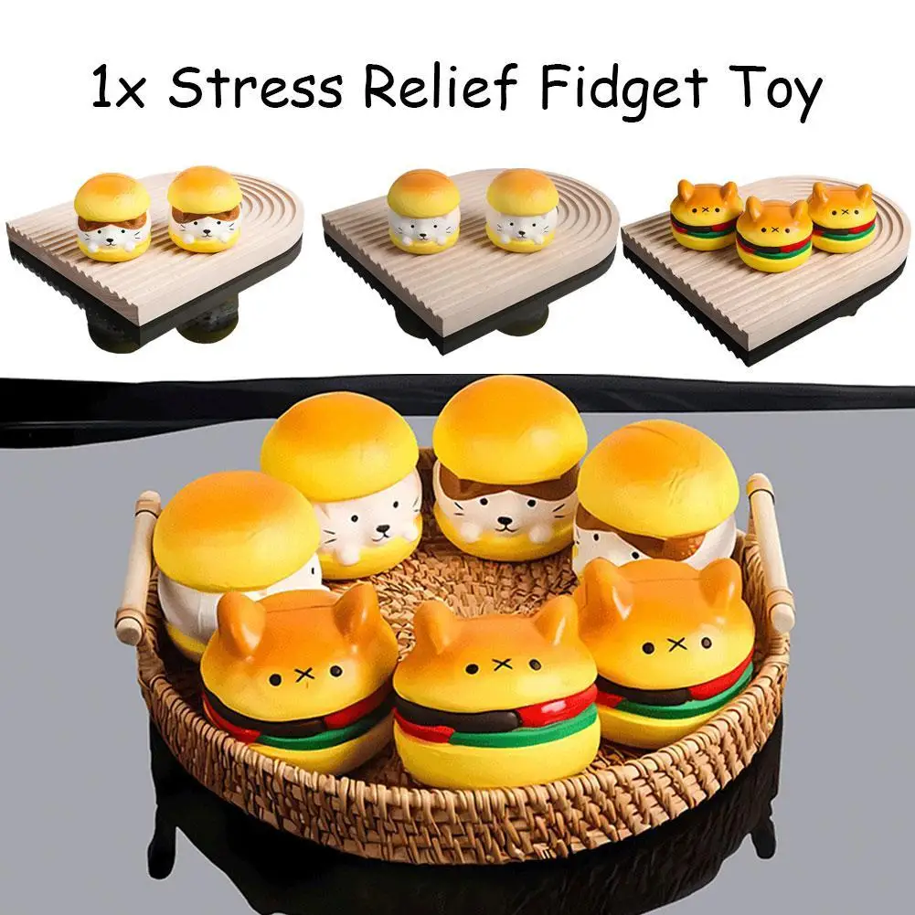 

Novelty Puppy Kitten Hamburger Funny Toy Slow Rebound Stress Relief Toys Party Decoration Kids Gifts Slow Rising Squeeze Toys