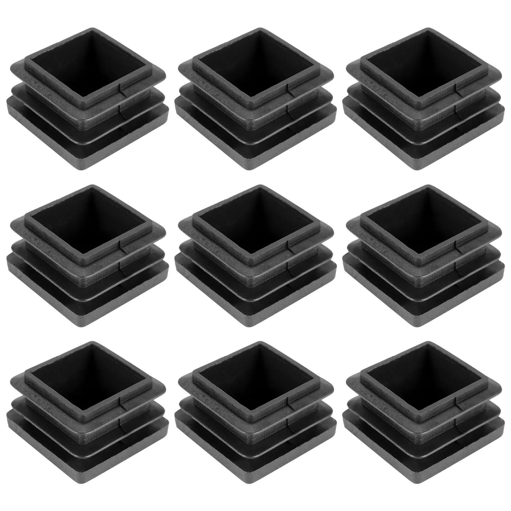 

200Pcs 1 Inch Square Tube End Cap Plastic Plugs Tube End Caps Post Pipe Cap Cover Tubing Insert Chair Glide Plugs