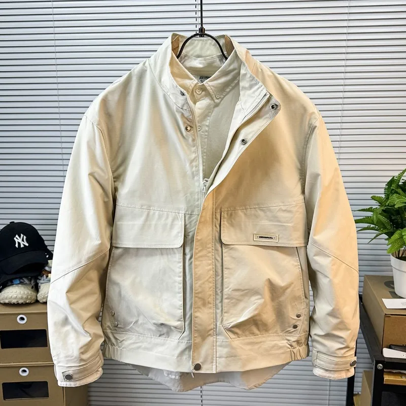 Description Picture 3 of itemSpring Autumn 2024 New Jacket Men's Korean Mountaineering Jacket Men's Trendy Versatile Simple Workwear Pocket Top Freshing