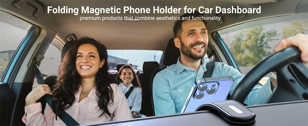 Universal Magnetic Car Phone Holder 15W Wireless Fast Charging Stand Stand Folda