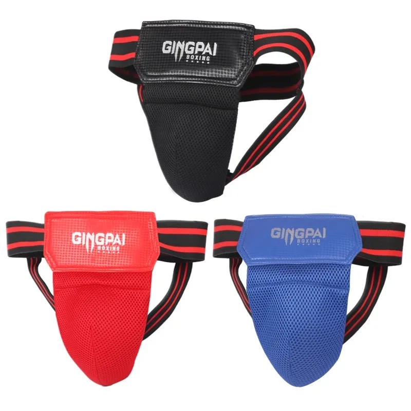 GINGPAI Sanda crotch protection adult children standard men's crotch protection Sanda underwear Muay Thai boxing protective gear