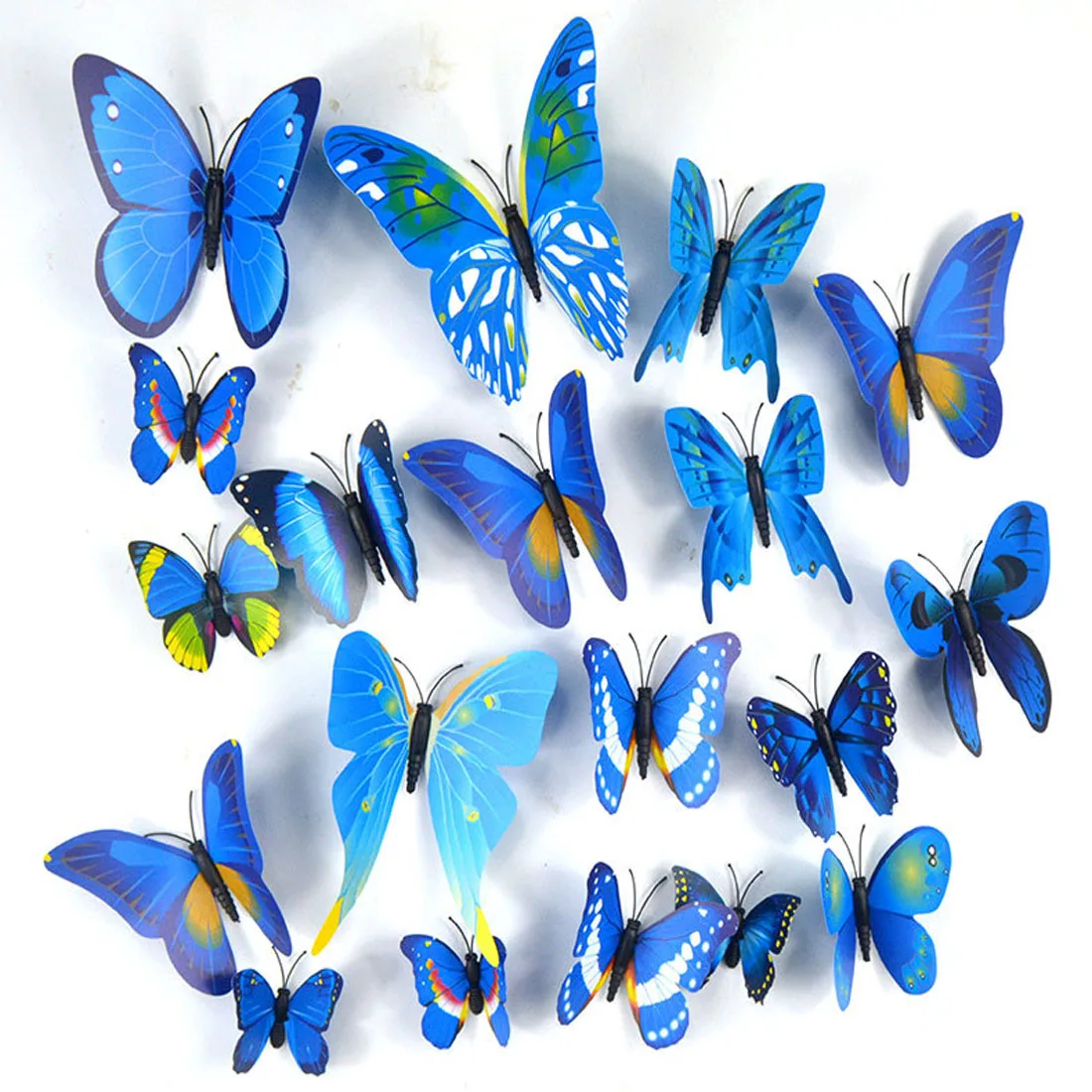 New Style 12Pcs 3D Decorative Butterflies Wall Stickers For Kids Rooms Home Room Decor Butterflies For Wedding Home Decoration