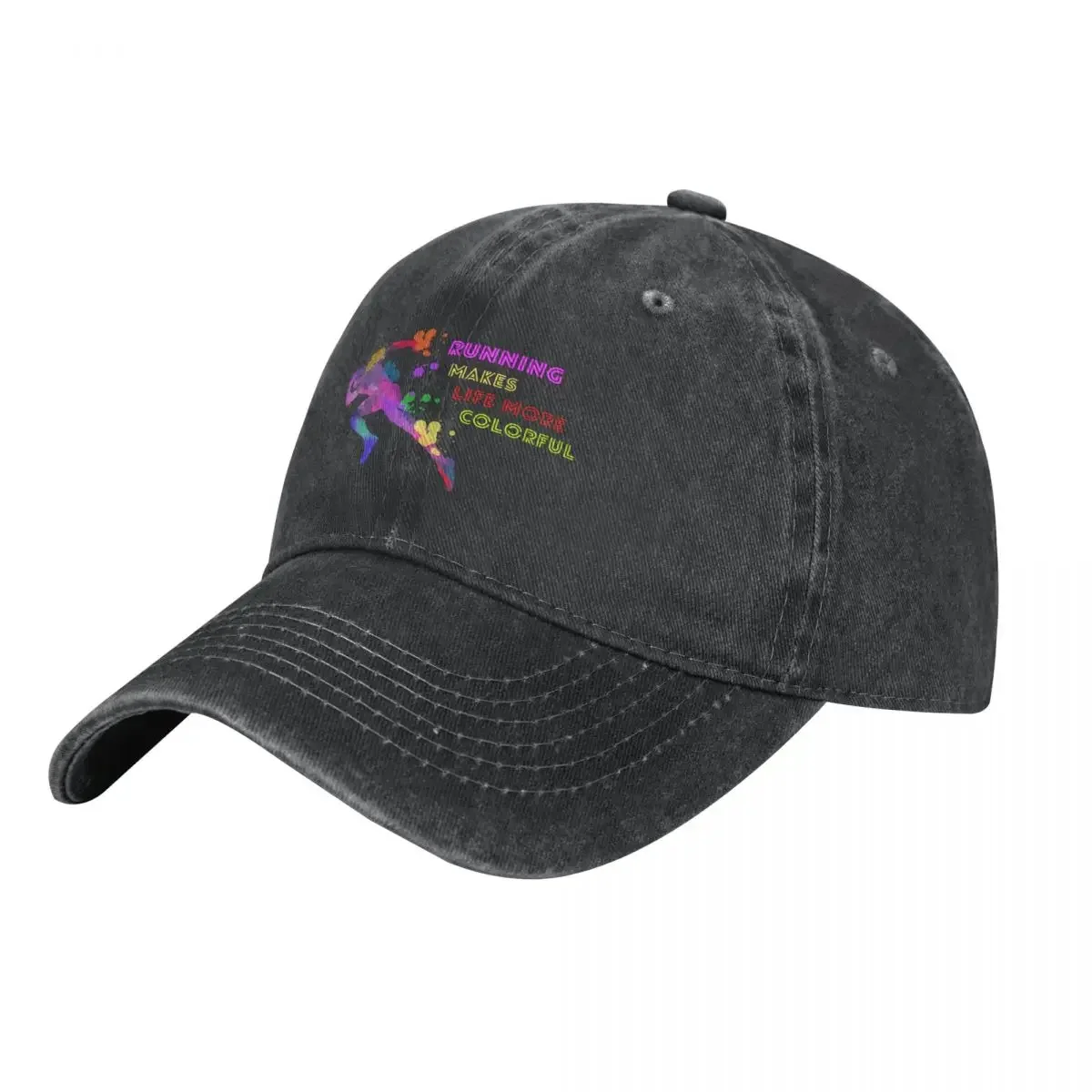 

Running makes life more colorful design Cowboy Hat Luxury Man Hat Fluffy Hat Women's Golf Clothing Men's