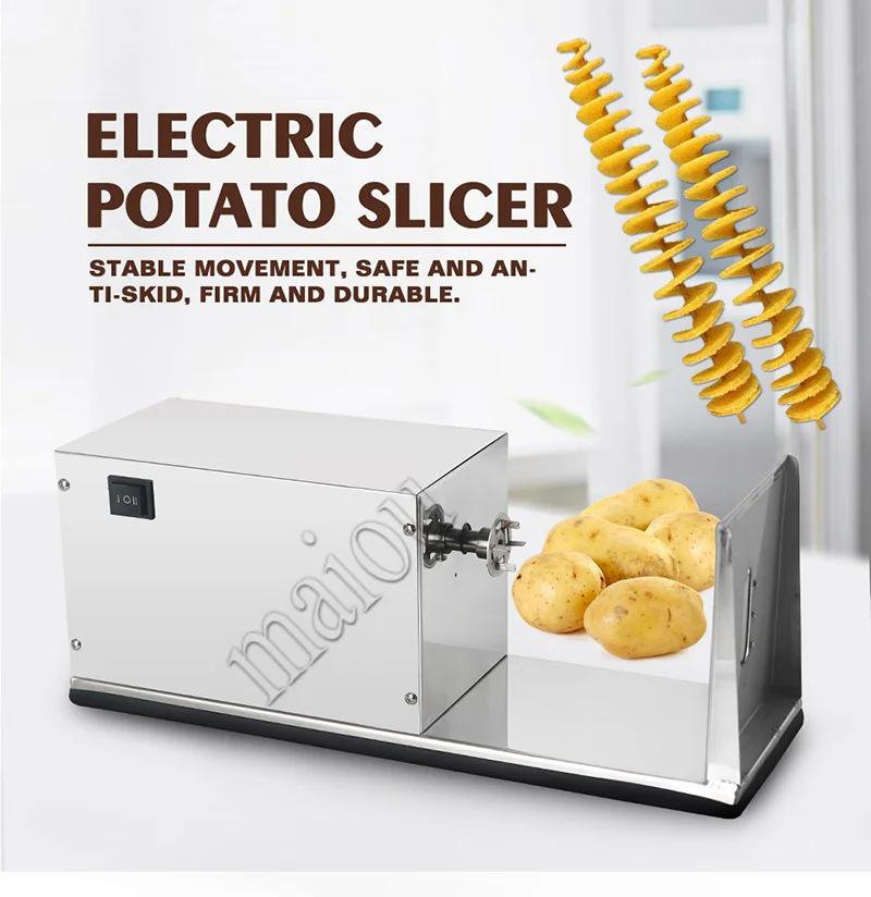 Description Picture 2 of item110V/220V Electric Spiral Potato Slicer Machine with Stainless Steel Dragon Twister Spiral Cutter and Multi-Functionality