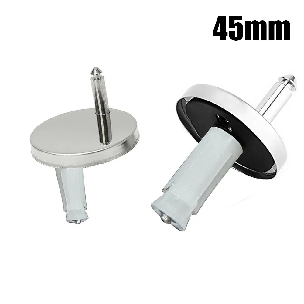 

2pcs Replacement Toilet Seat Hinge Fitting Screw Anchoring Setscrew Top Close Soft Release Quick Fitting Heavy Duty Hinge Screw