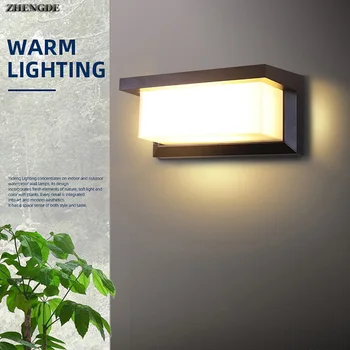 LED 야외 벽 램프, 야외 벽 조명, 방수 조명, 야외 현관 LED 조명, 모션 센서 조명 없음